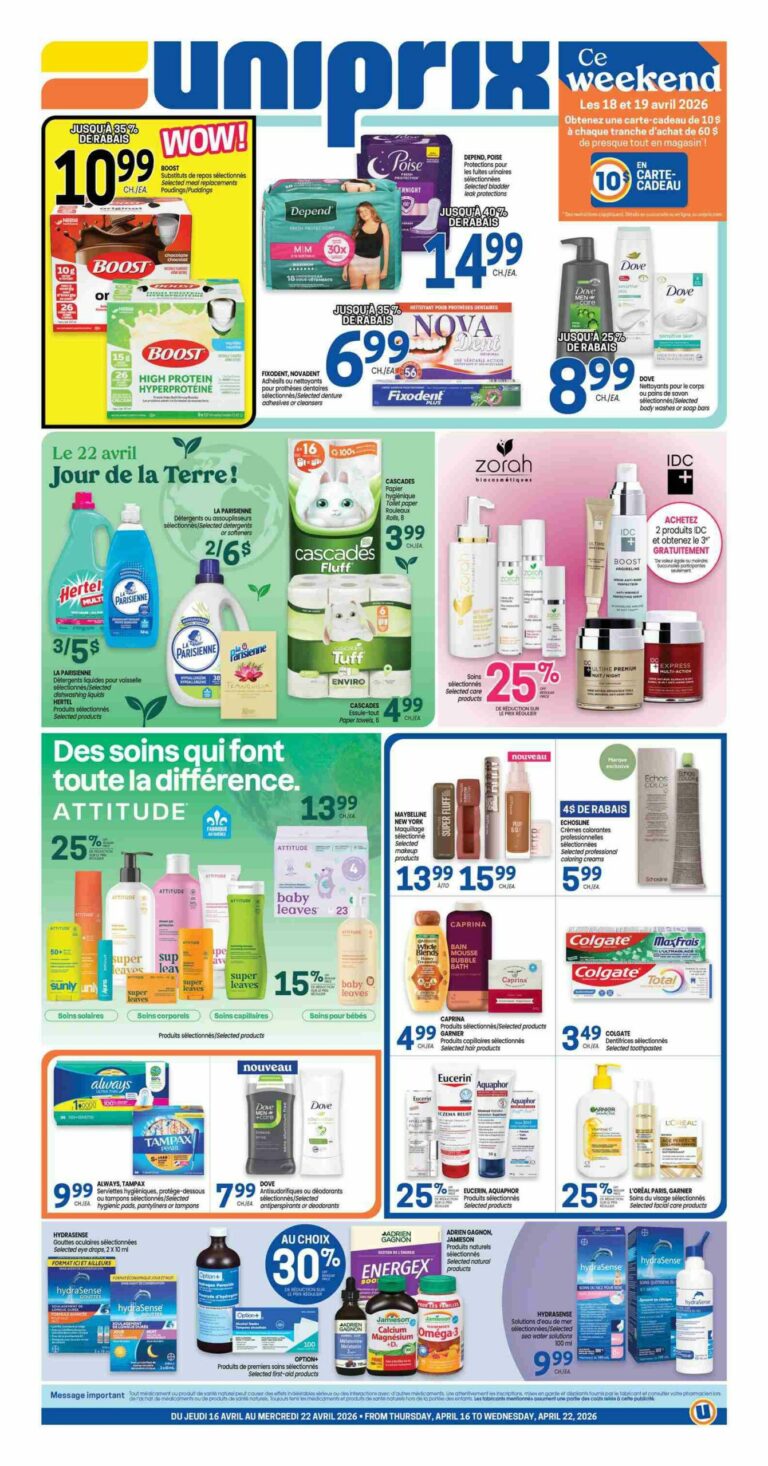 Circulaire Uniprix du 16 au 22 avril 2026