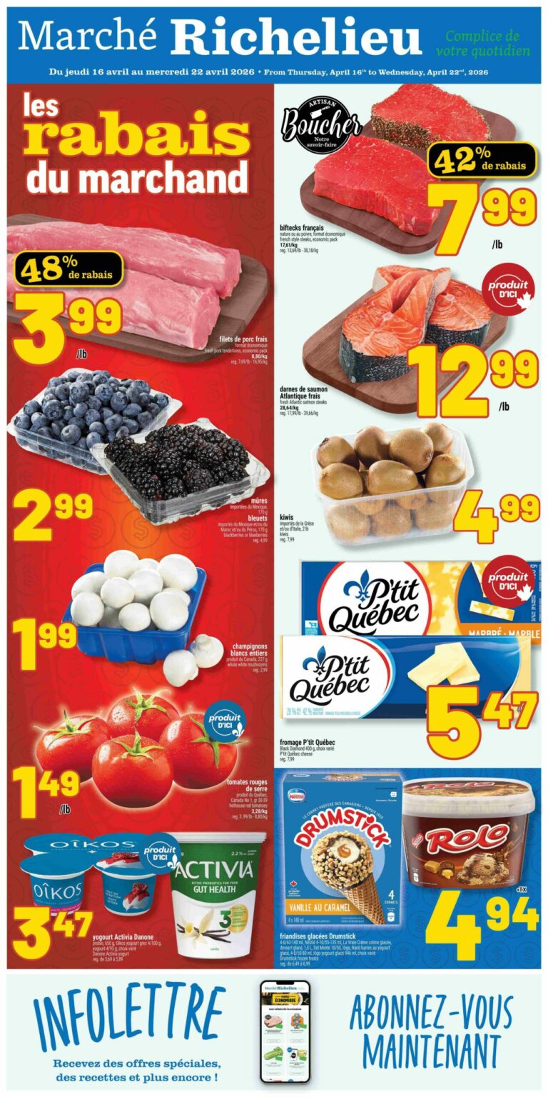 Circulaire Marché Richelieu du 16 au 22 avril 2026