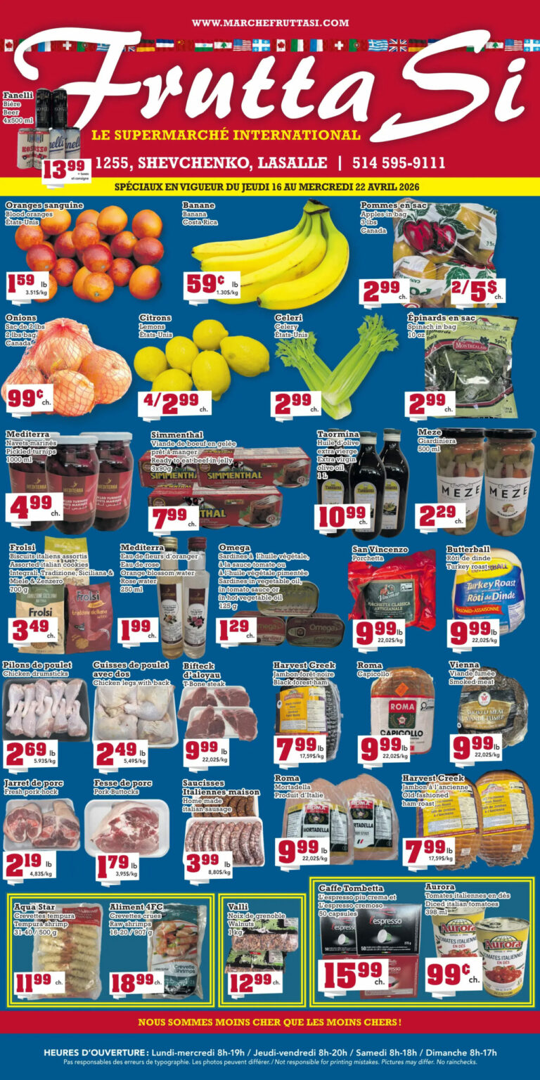 Circulaire Marché Frutta Si du 16 au 22 avril 2026