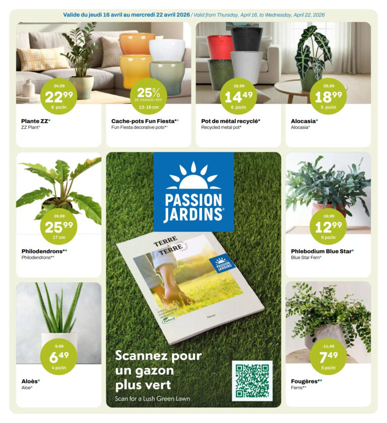 Circulaire Passion Jardins du 16 au 22 avril 2026