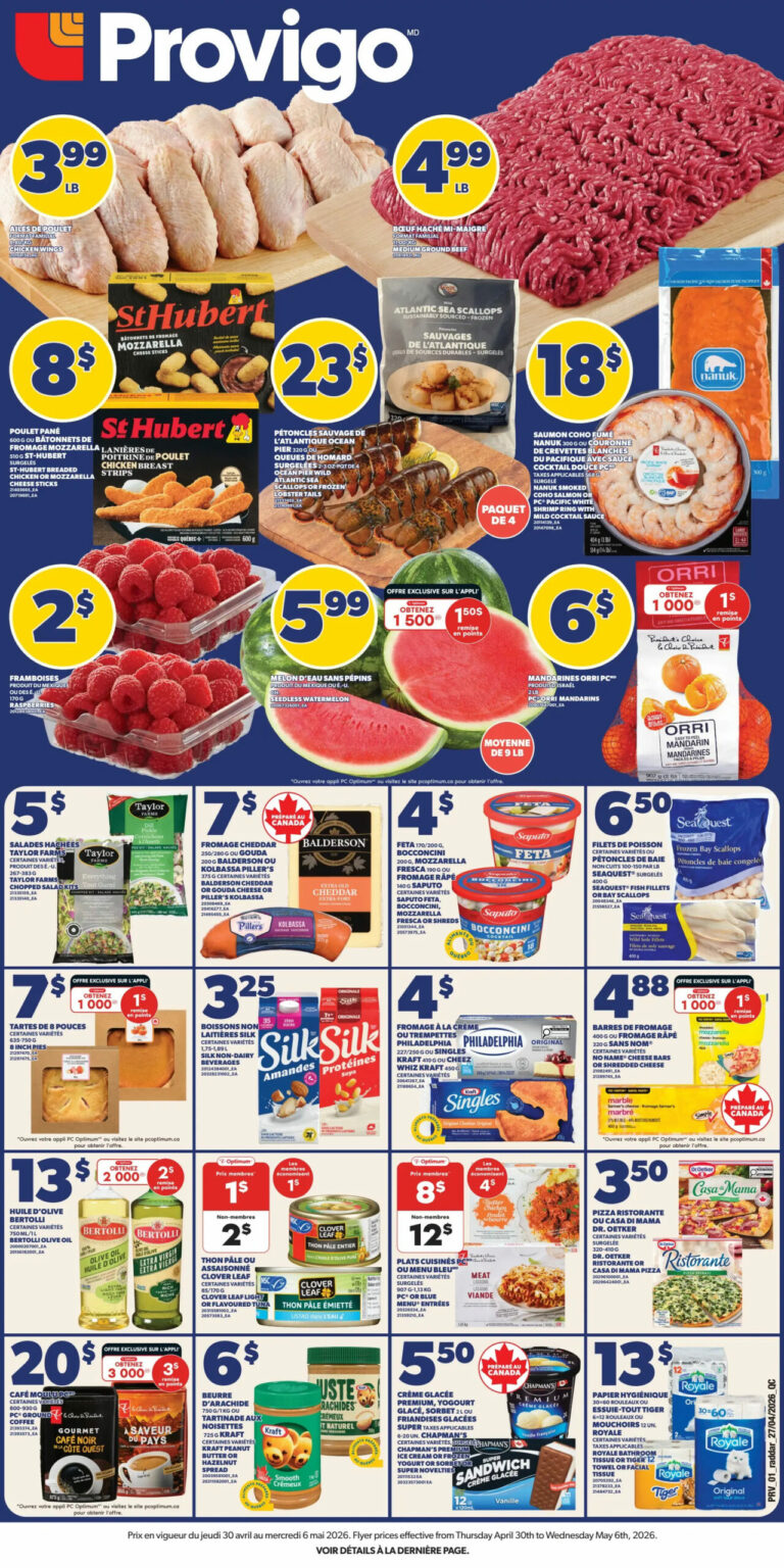 Circulaire Provigo du 30 avril au 6 mai 2026