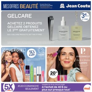 Circulaire Jean Coutu offres beauté du 16 au 22 avril 2026