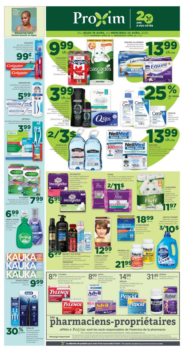 Circulaire Proxim du 16 au 22 avril 2026