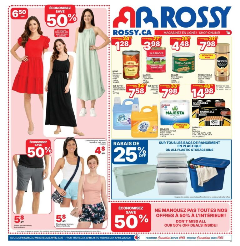 Circulaire Rossy du 16 au 22 avril 2026