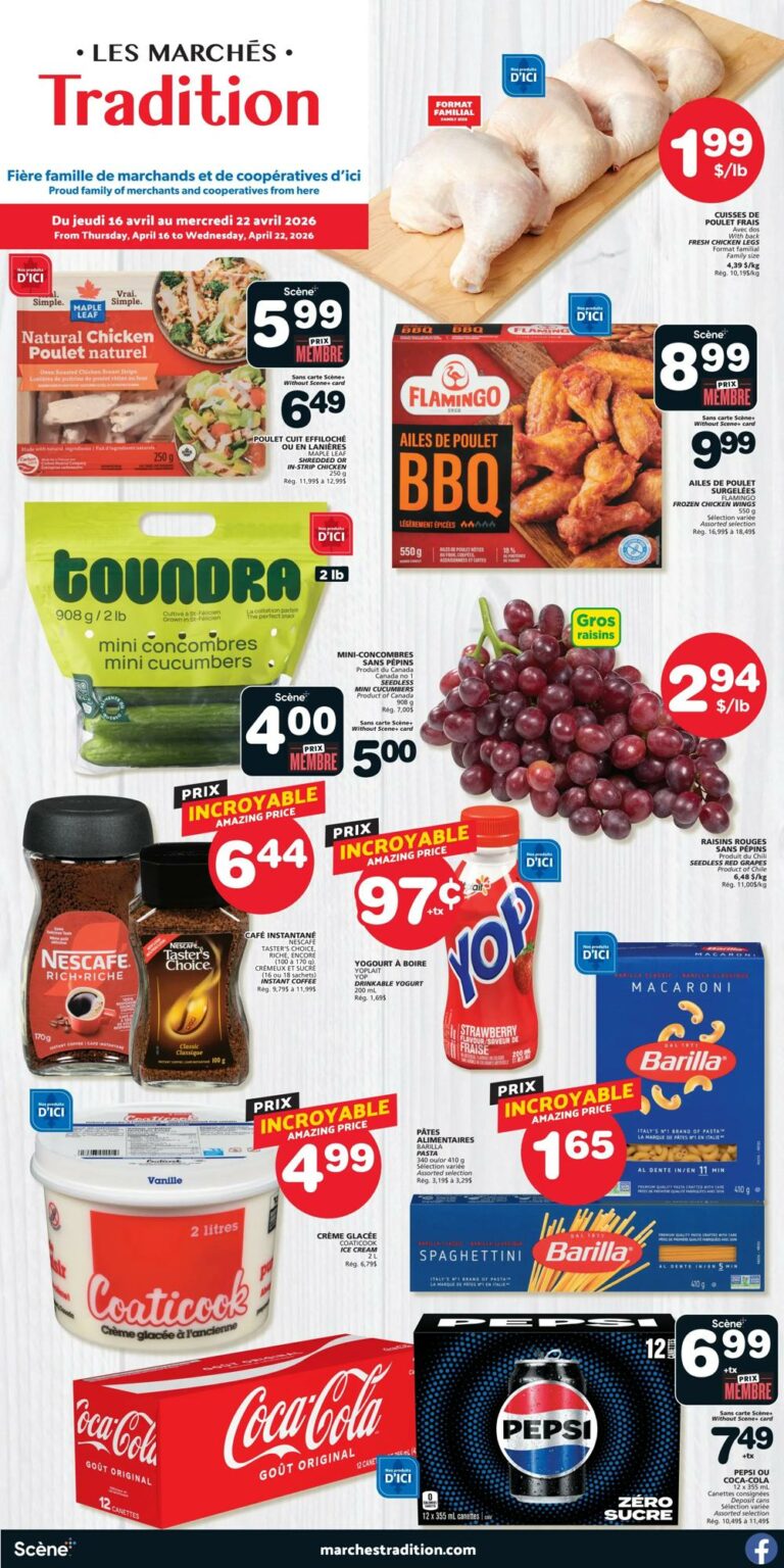 Circulaire Les Marchés Tradition du 16 au 22 avril 2026