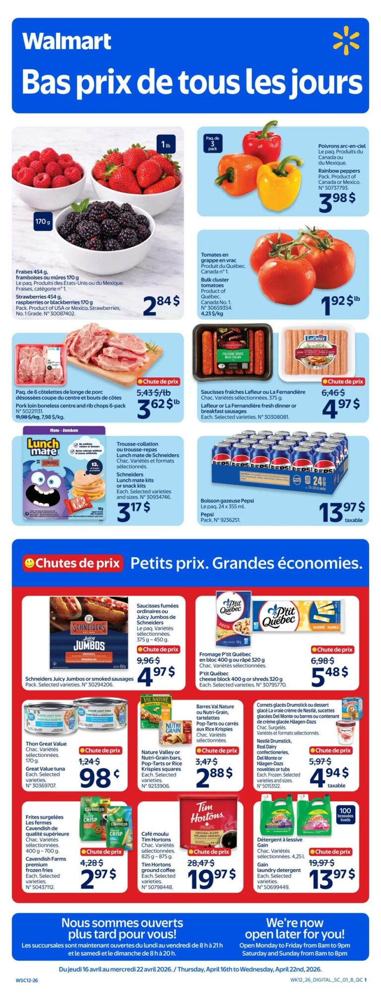 Circulaire Walmart du 16 au 22 avril 2026