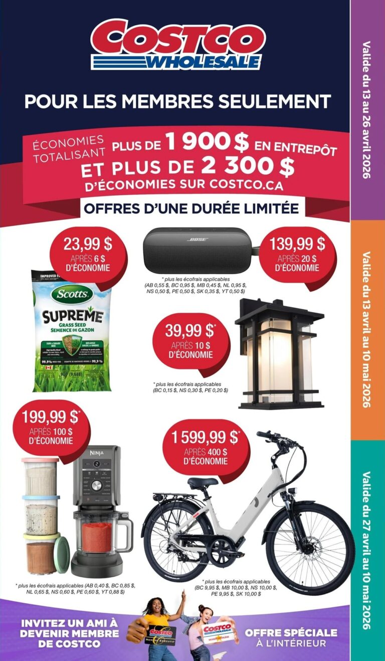 Circulaire Costco Du 13 avril au 10 mai 2026