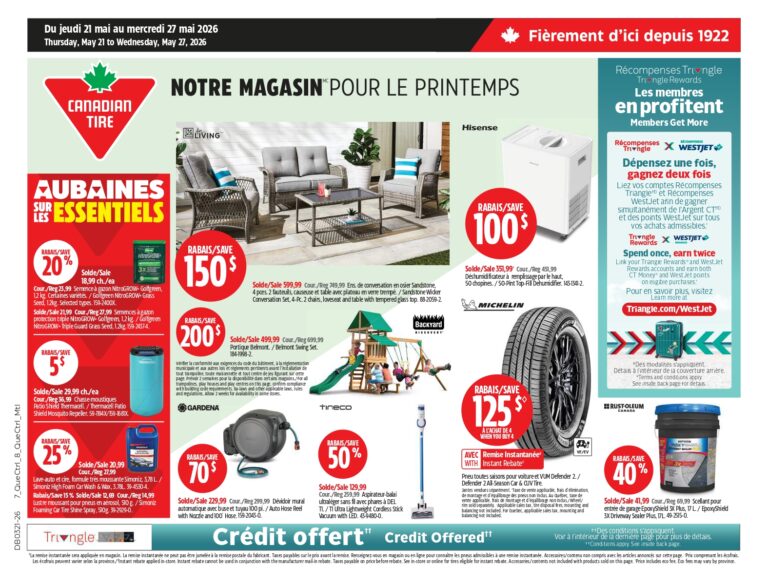 Circulaire Canadian Tire du 21 au 27 mai 2026