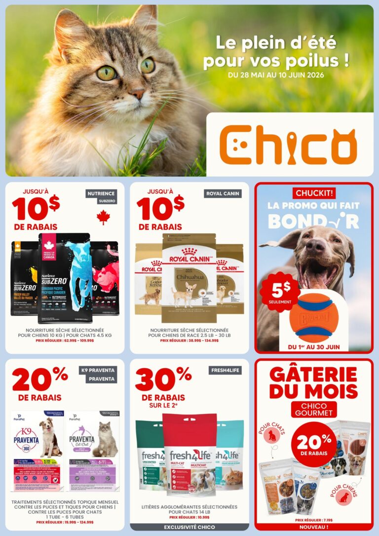 Circulaire Chico Boutique d&rsquo;Animaux du 28 mai au 10 juin 2026