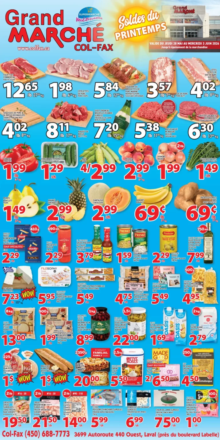 Circulaire Grand Marché du 28 mai au 3 juin 2026