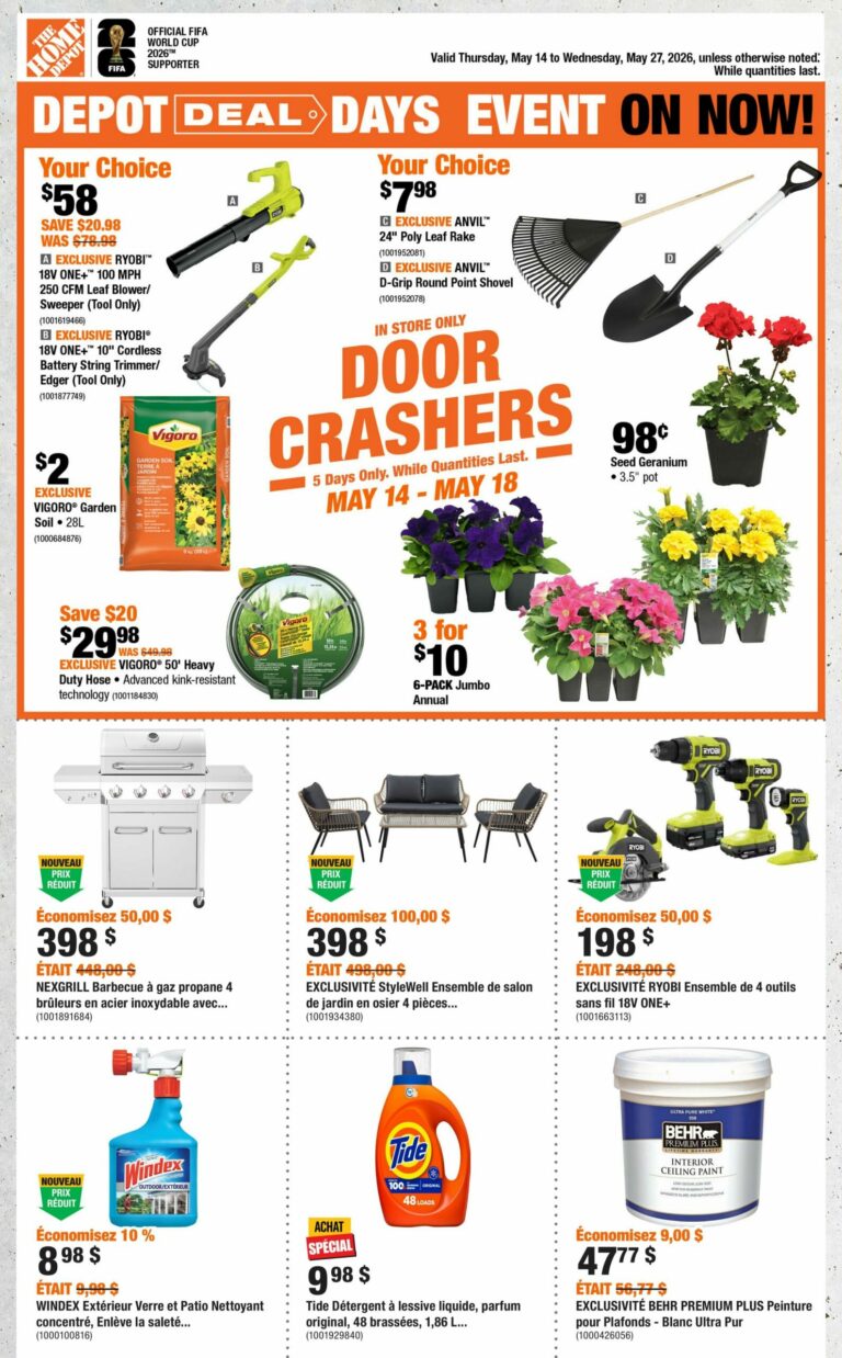 Circulaire Home Depot Du 14 au 27 mai 2026