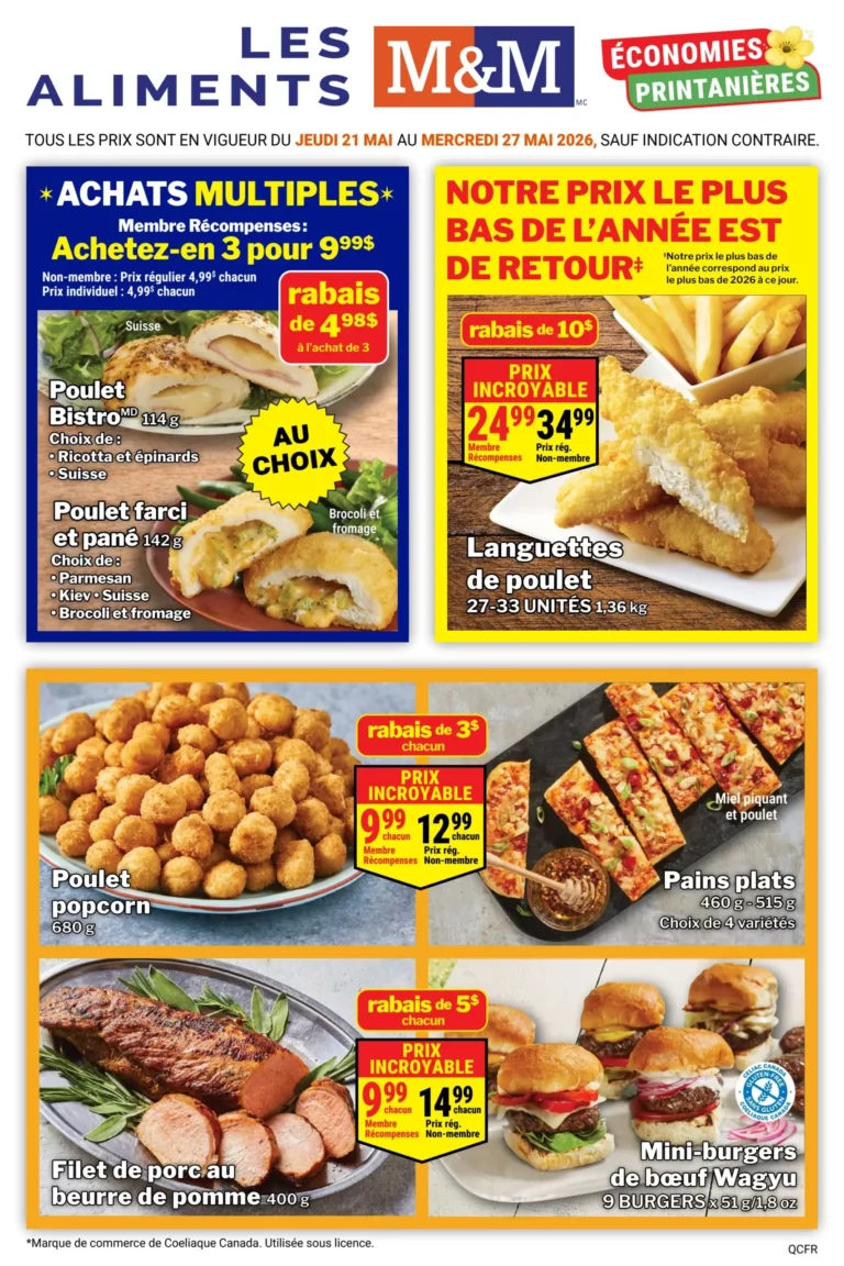 Circulaire Aliments M & M du 21 au 27 mai 2026