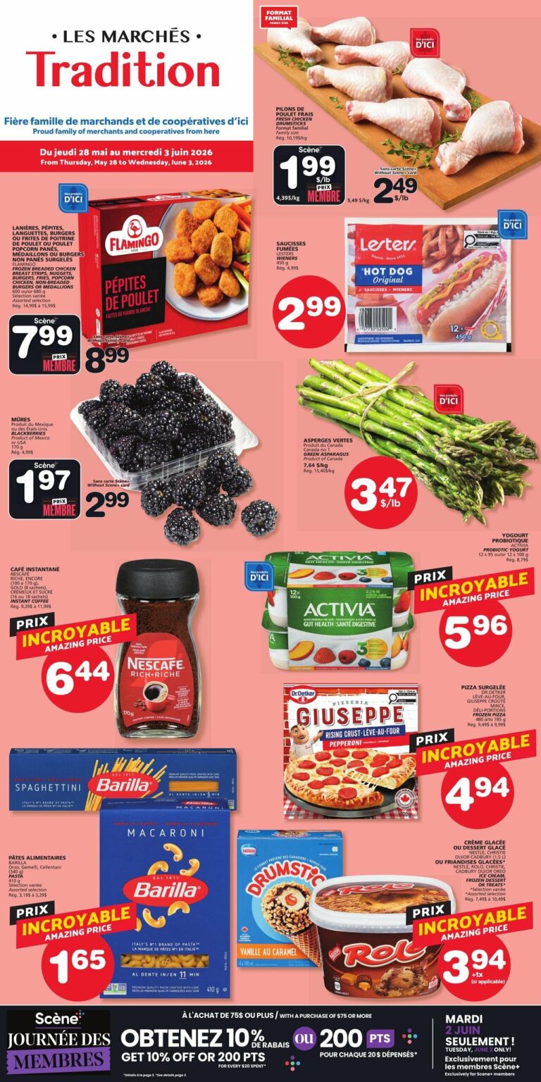 Circulaire Les Marchés Tradition du 28 mai au 3 juin 2026
