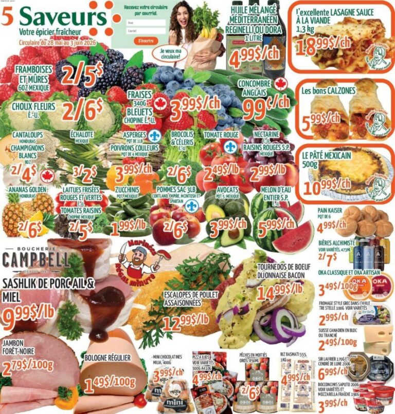 Circulaire Marché Le 5 Saveurs Du 28 mai au 3 juin 2026