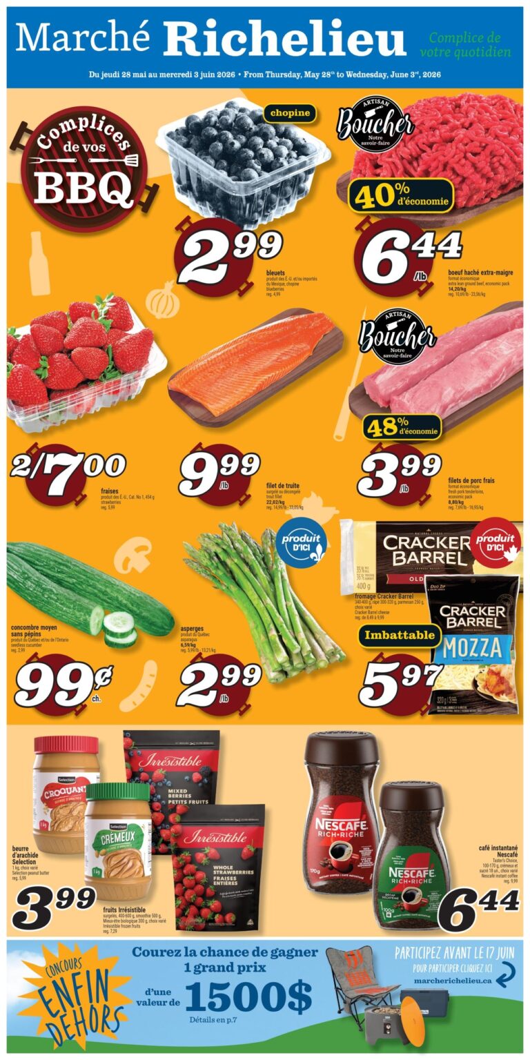 Circulaire Marché Richelieu du 28 mai au 3 juin 2026