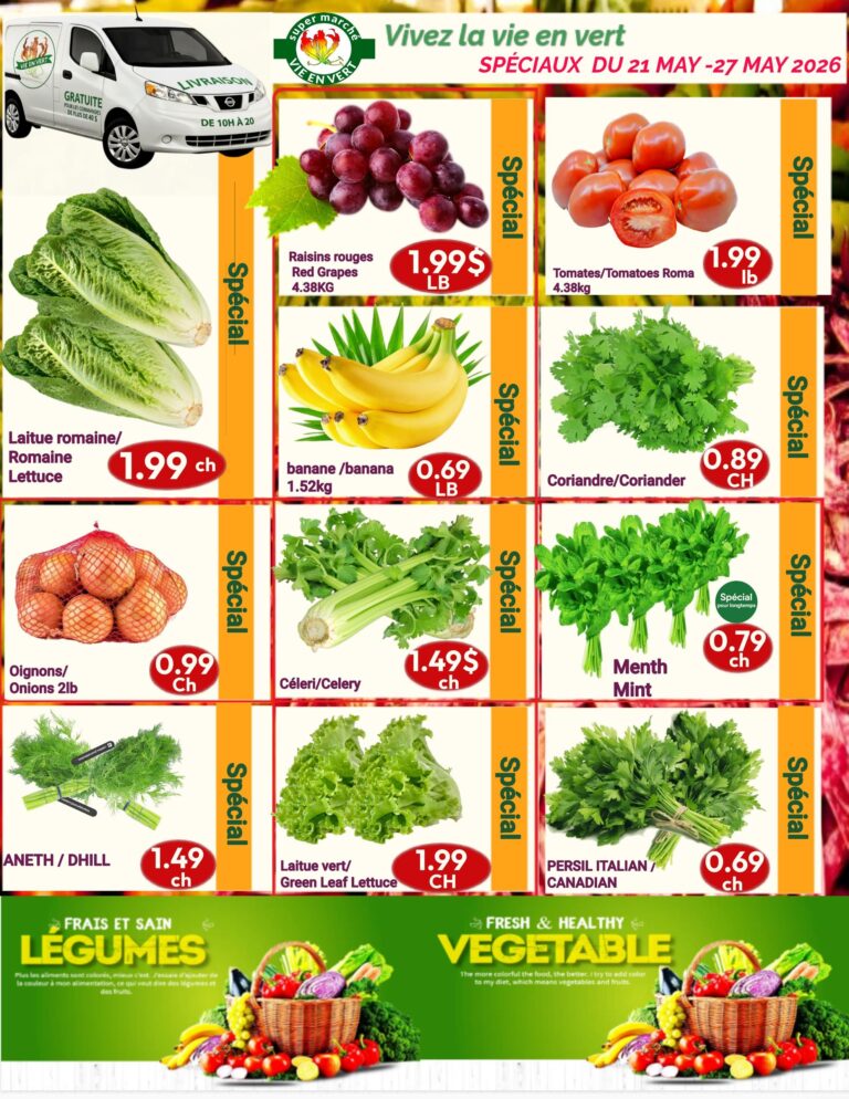 Circulaire Marché Vie en Vert du 21 au 27 mai 2026