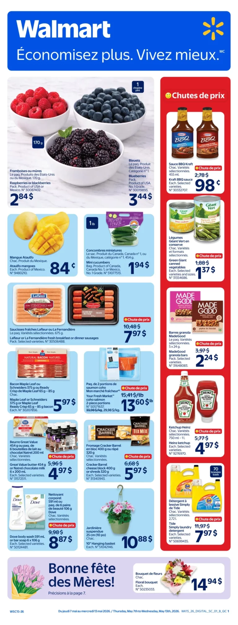 Circulaire Walmart – Du 7 au 13 mai 2026