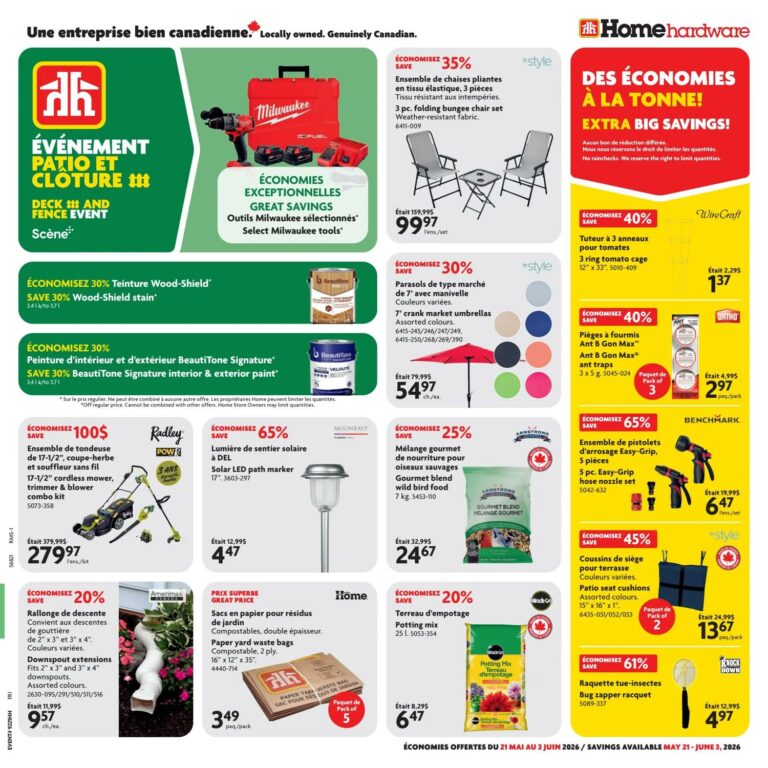 Circulaire Home Hardware du 21 mai au 3 juin 2026