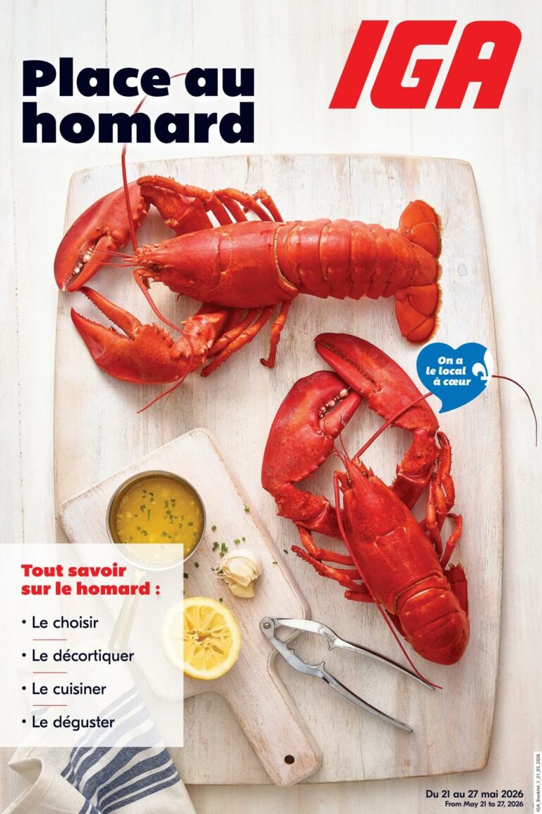 Circulaire IGA Place au Homard du 21 au 27 mai 2026