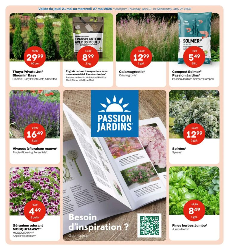 Circulaire Passion Jardins du 21 au 27 mai 2026
