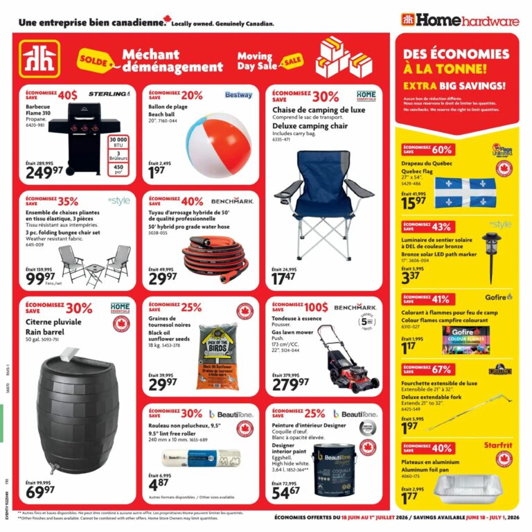 Circulaire Home Hardware du 18 juin au 1 juillet 2026