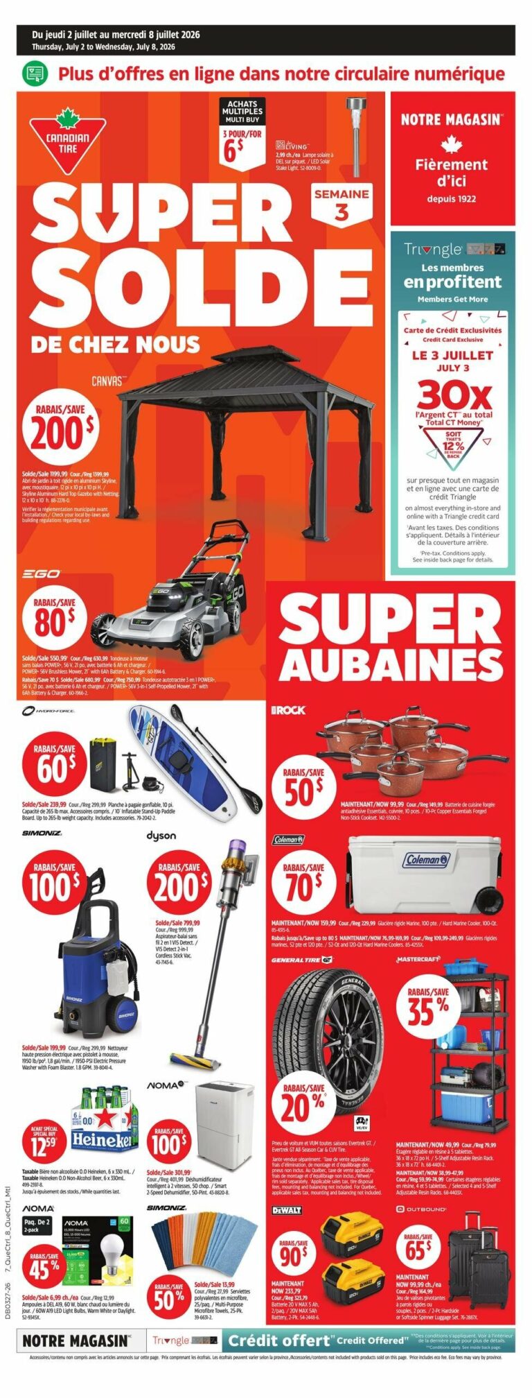 Circulaire Canadian Tire du 2 au 8 juillet 2026