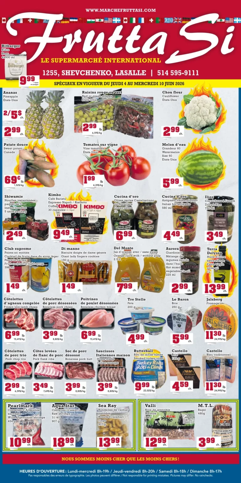 Circulaire Marché Frutta Si du 4 au 10 juin 2026