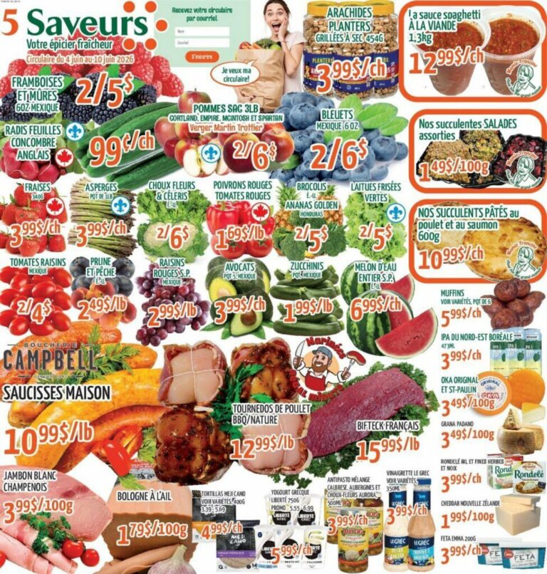 Circulaire Marché Le 5 Saveurs du 4 au 10 juin 2026
