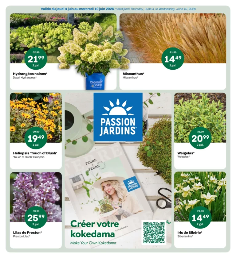 Circulaire Passion Jardins du 4 au 10 juin 2026