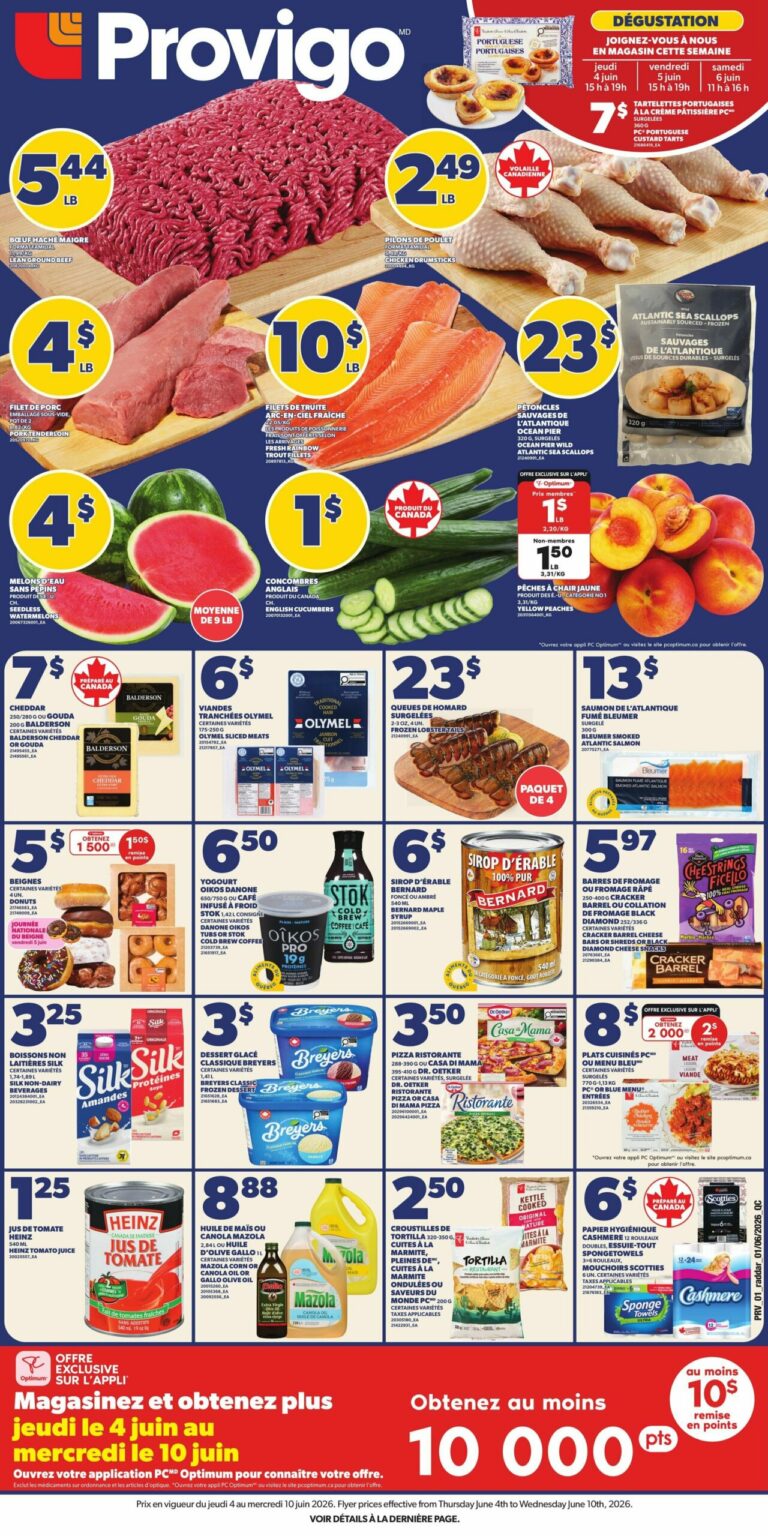 Circulaire Provigo du 4 au 10 juin 2026