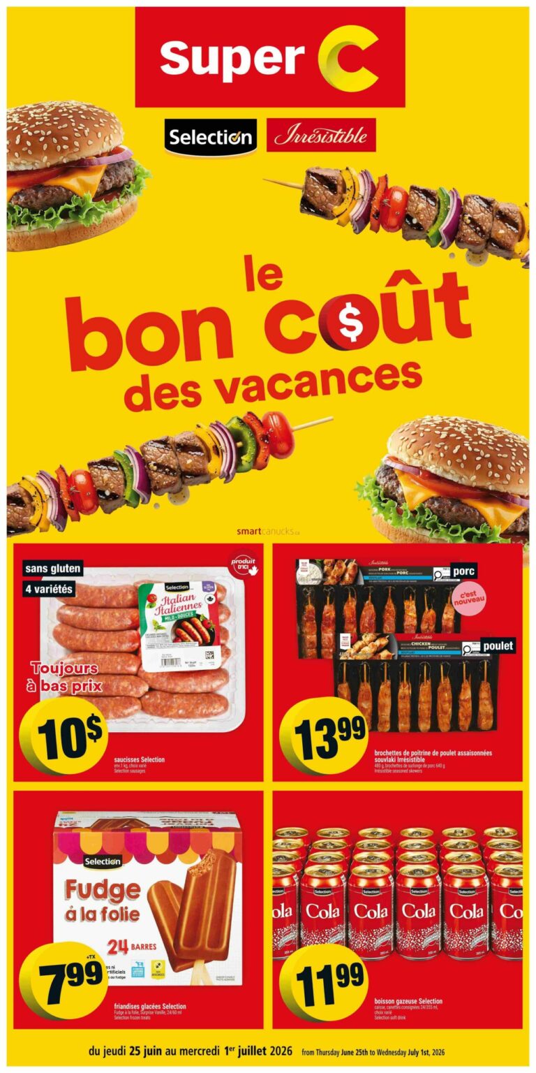 Circulaire Super C – Le bon coût des vacances du 25 juin au 1 juillet 2026