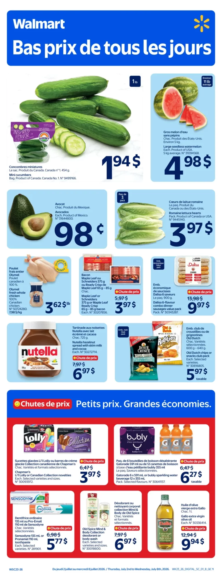 Circulaire Walmart du 2 au 8 juillet 2026