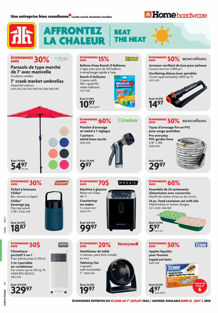 Circulaire Home Hardware du 25 juin au 1 juillet 2026