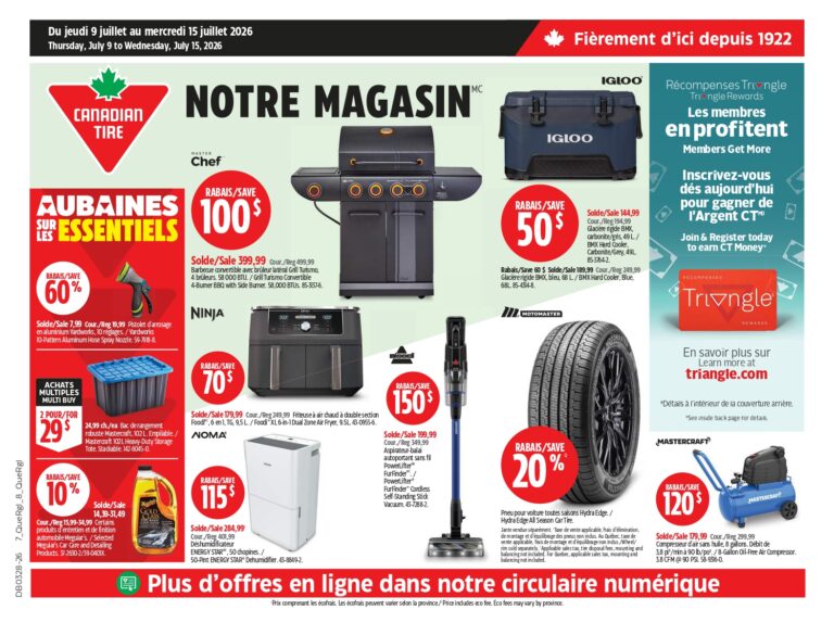 Circulaire Canadian Tire du 9 au 15 juillet 2026