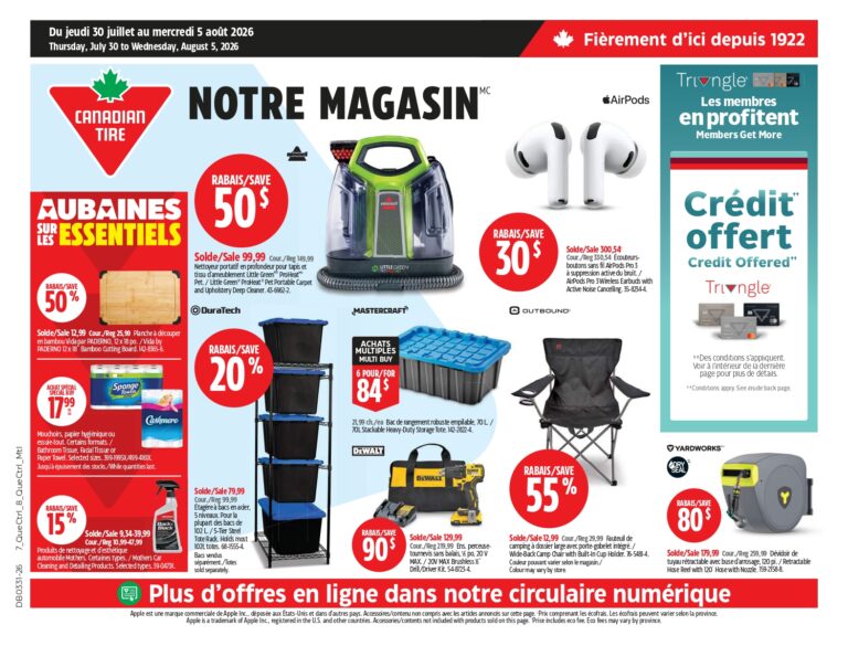 Circulaire Canadian Tire du 30 juillet au 5 août 2026