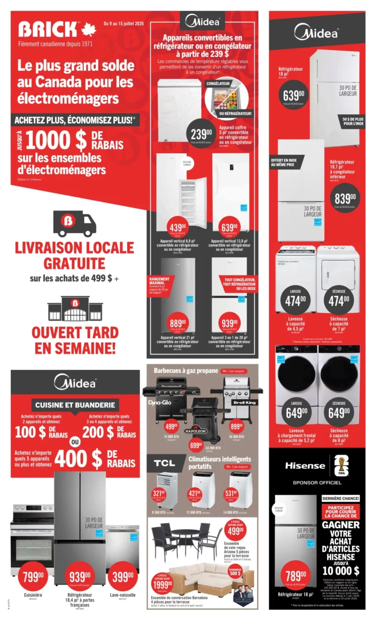 Circulaire Brick du 9 au 15 juillet 2026