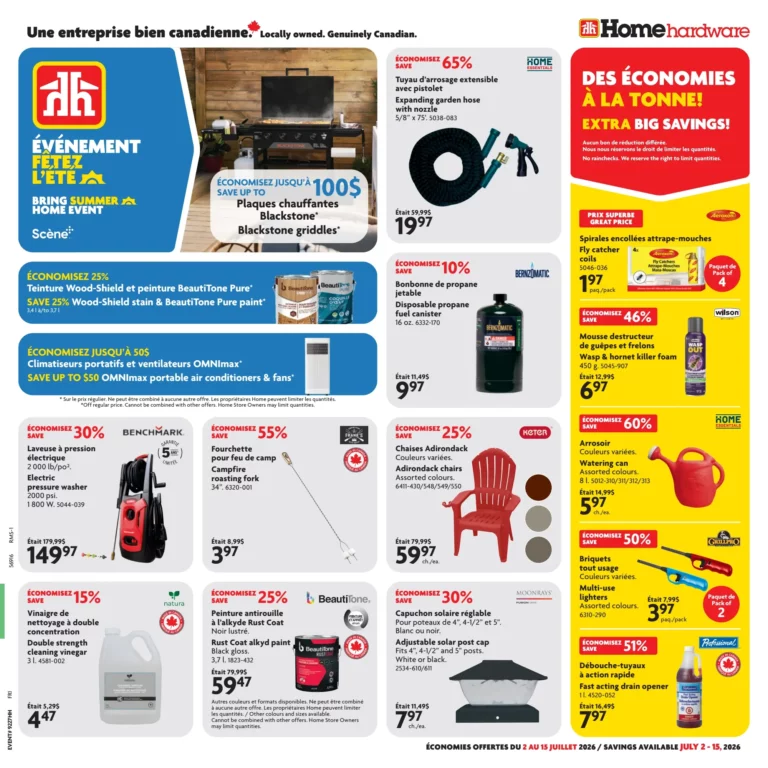 Circulaire Home Hardware du 2 au 15 juillet 2026