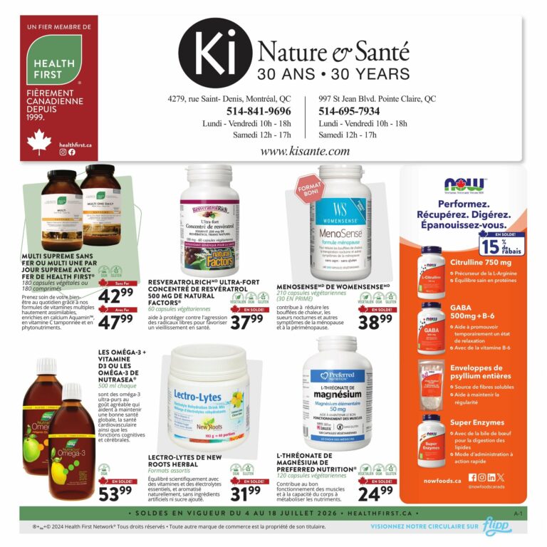 Circulaire Ki Nature & Santé du 3 au 18 juillet 2026