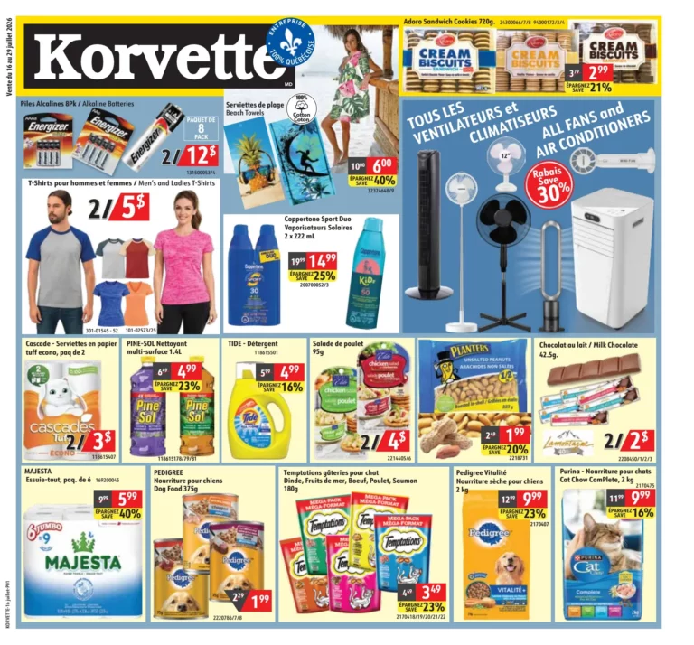 Circulaire Korvette du 16 au 29 juillet 2026