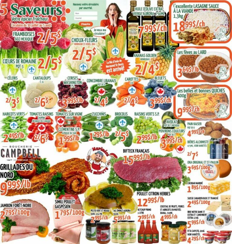 Circulaire Marché Le 5 Saveurs du 30 juillet au 5 août 2026
