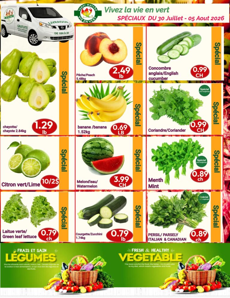 Circulaire Marché Vie en Vert Du 30 juillet au 5 août 2026