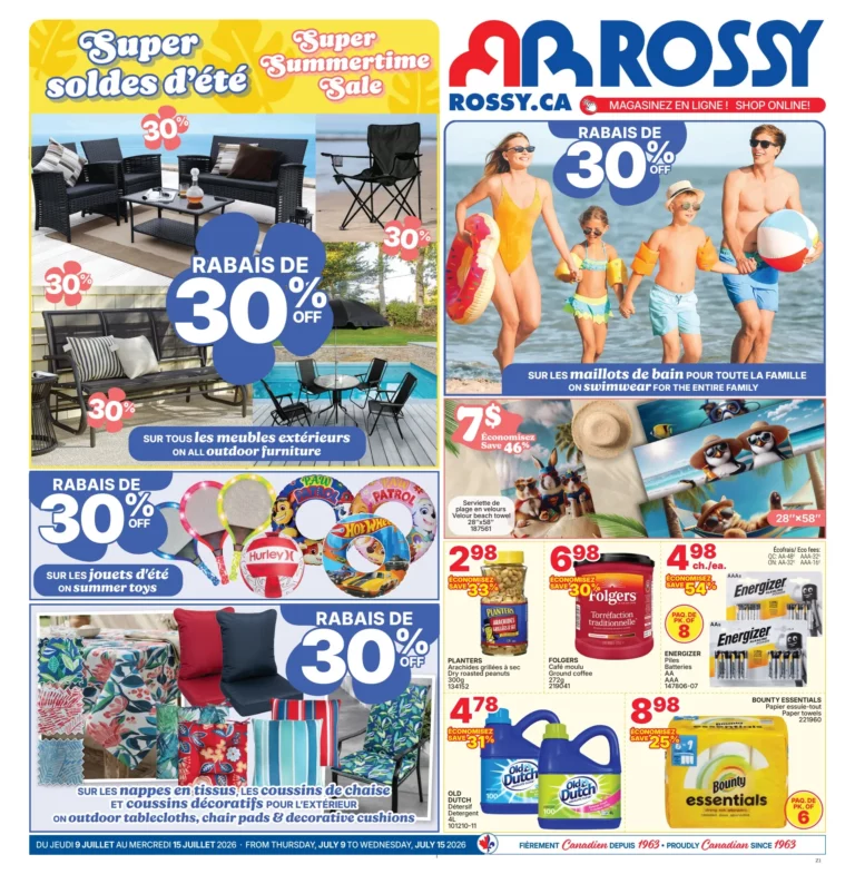 Circulaire Rossy du 9 au 15 juillet 2026