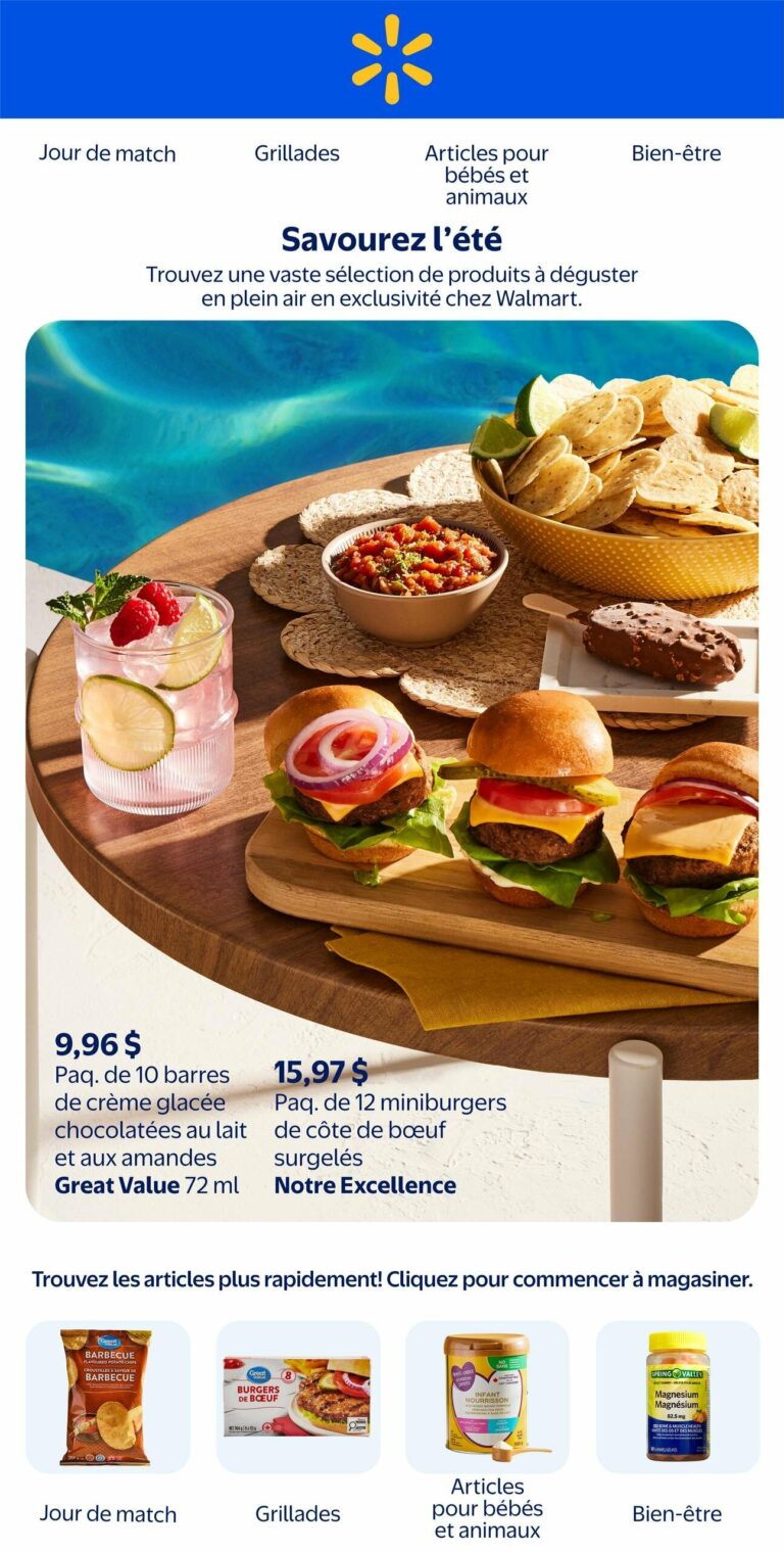 Circulaire Walmart – Savourez l&rsquo;été du 2 au 29 juillet 2026