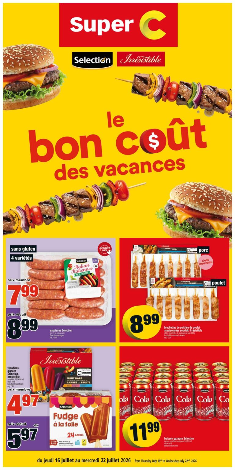 Circulaire Super C le bon cout du 16 au 22 juillet 2026