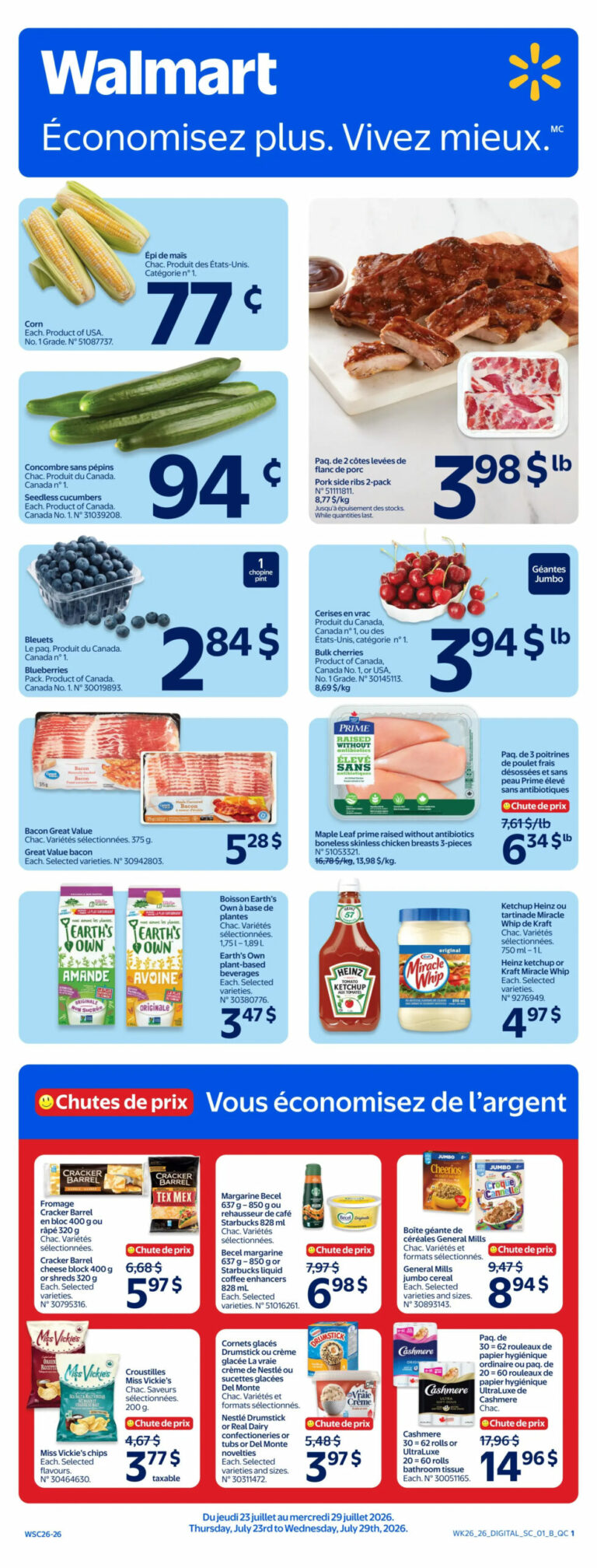 Circulaire Walmart du 23 au 29 juillet 2026
