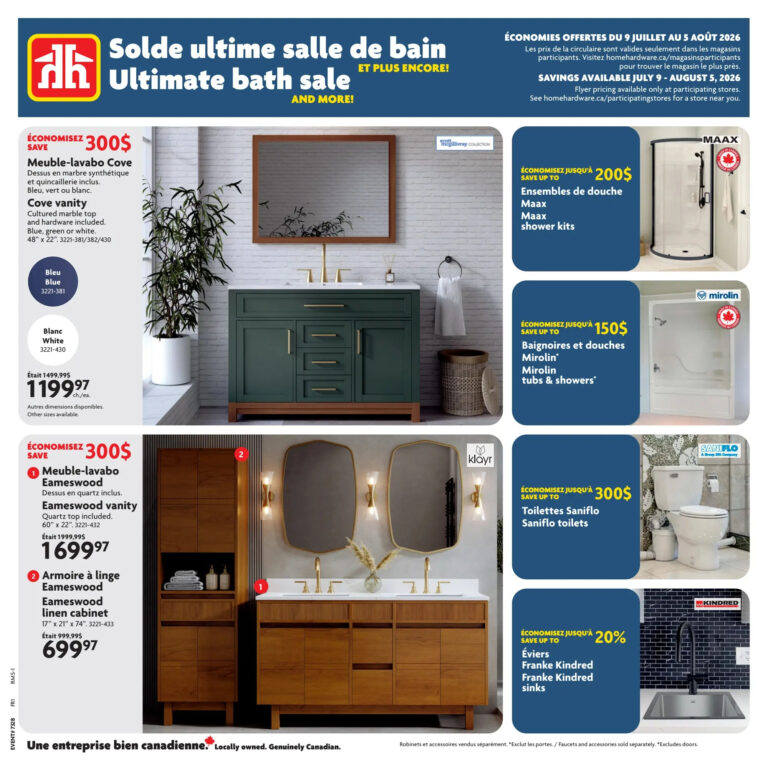 Circulaire Home Hardware du 9 juillet au 5 août 2026