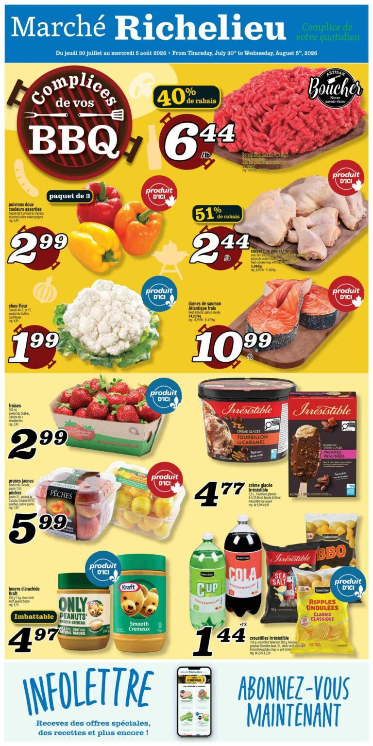 Circulaire Marché Richelieu du 30 juillet au 5 août 2026