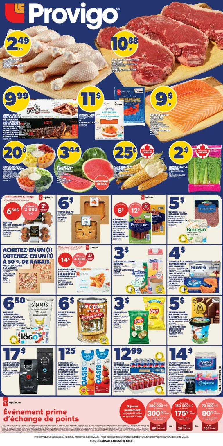 Circulaire Provigo du 30 juillet au 5 août 2026
