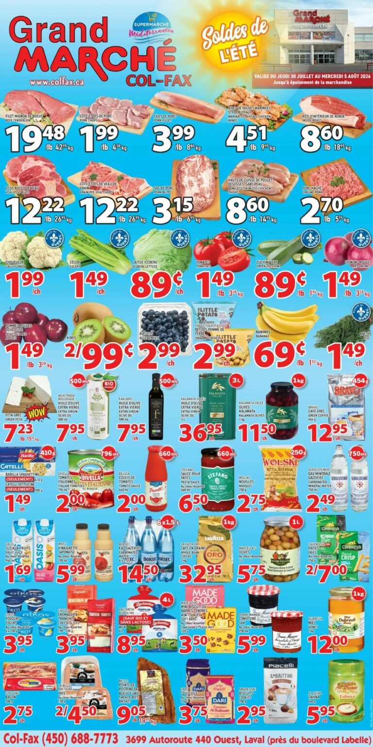 Circulaire Grand Marché du 30 juillet au 5 août 2026