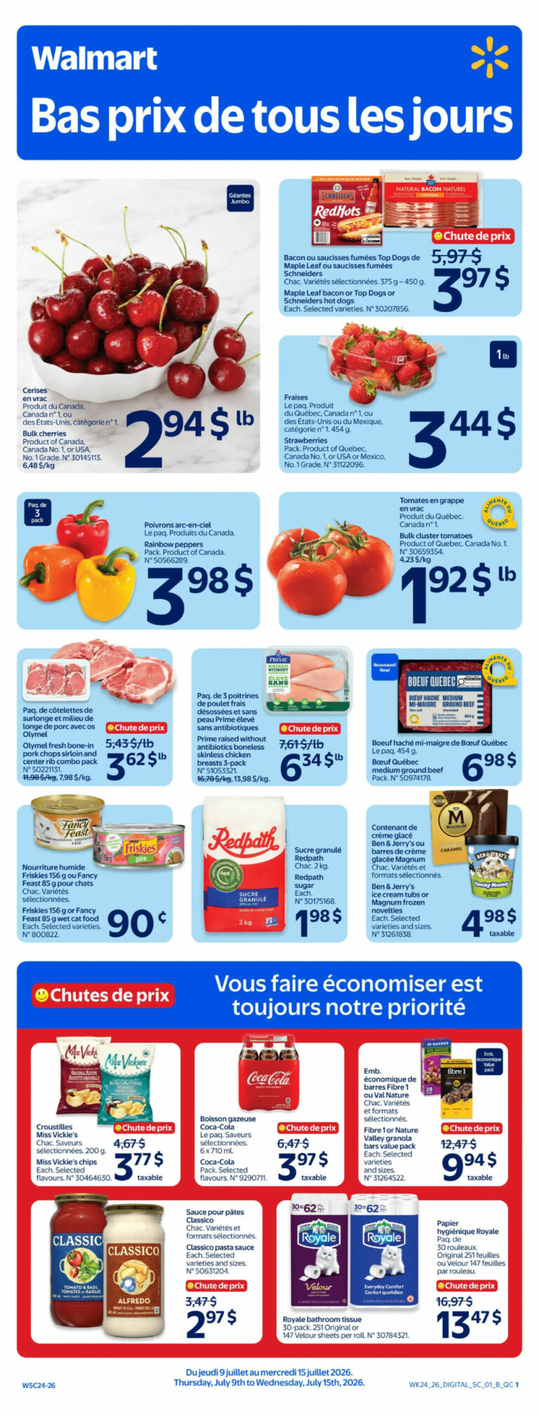 Circulaire Walmart du 9 au 15 juillet 2026